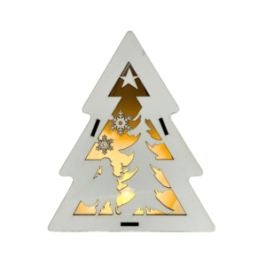 Enfeite decorativo de natal luminaria mdf arvore 1027n Maia