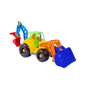 Trator retroescavadeira didatica ref 8581 Poliplac