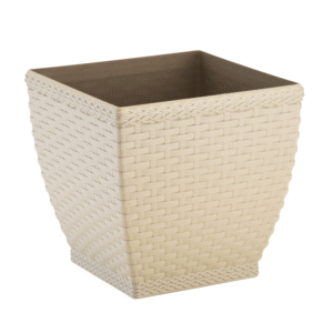 Vaso 30 lts rattan cachepo quadrado palha ref 720 Injeplastec