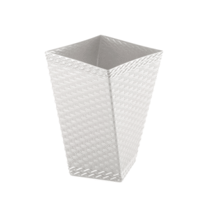 Vaso 12 lts rattan twister branco ref 901 Injeplastec