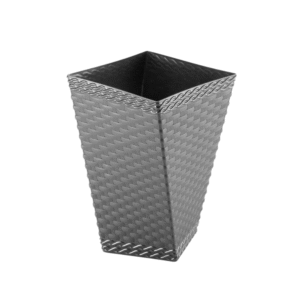 Vaso 12 lts rattan twister cinza ref 903 Injeplastec