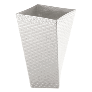 Vaso 20 lts rattan twister branco ref 905 Injeplastec
