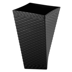 Vaso 20 lts rattan twister preto ref 981 Injeplastec