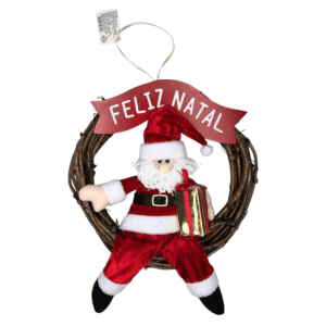 Enfeite decorativo de natal guirlanda c/papai noel nat08 Multiart