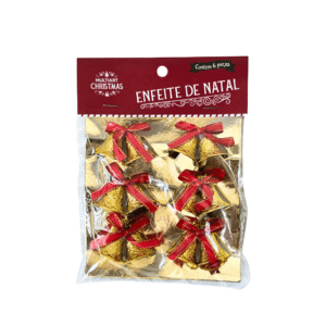 Enfeite decorativo de natal mini sinos ref nats22 Multiart