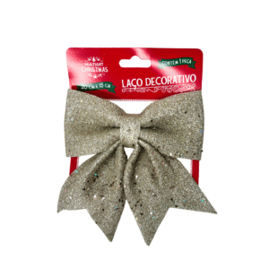 Enfeite decorativo de natal laço 20x15cm ref lac63 Multiart