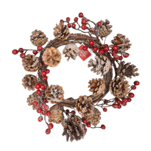 Enfeite decorativo de natal guirlanda c/pinha natg22 Multiart