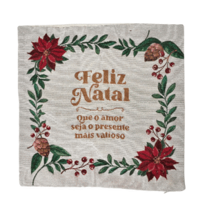 Capa 43x43cm de almofada decorativa natal ref capx0024 Multiart
