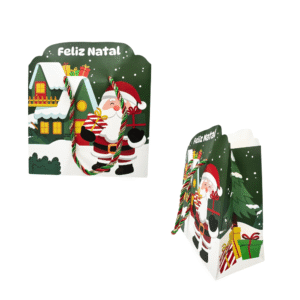 Sacola 15,5x14,3x7cm presente decorativa natal scx0116 Multiart