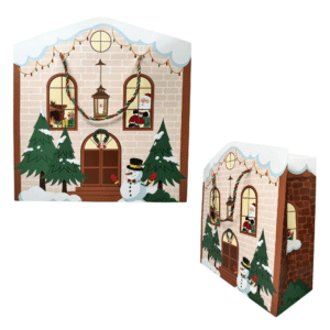 Sacola 30x27x12cm presente decorativa de natal scx0118 Multiart