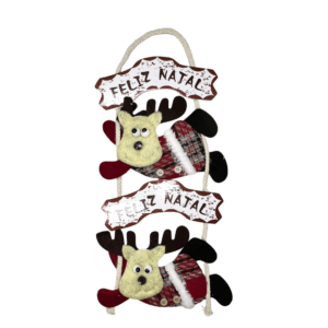 Enfeite natalino placa 40x20cm feliz natal enf2238 D L Festa