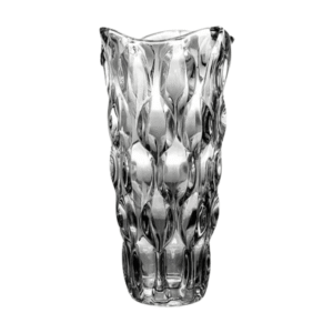 Vaso 24x13cm decorativo vidro halley cinza ref 88676 Kehome
