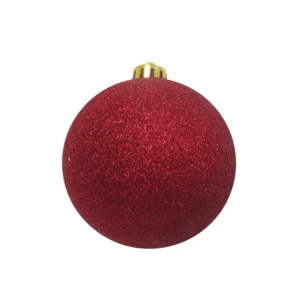 Bola decorativa de natal 15cm vermelha gliter ntb20008V Fartex