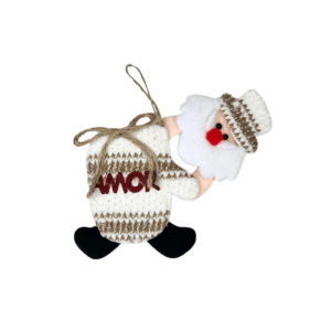 Enfeite decorativo de natal boneco feltro 15cm nta10122 Fartex