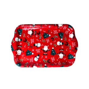 Bandeja 18,5x28cm melamina retangular natal ref ntw12051 Fartex