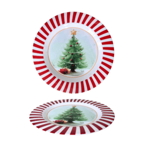 Prato raso 25cm melamina natal ref ntw13907 Fartex