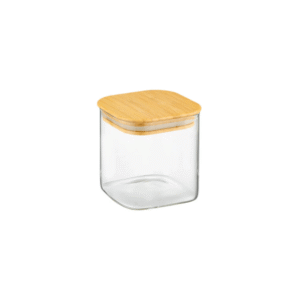 Pote 400ml vidro hermetico c/ tampa bambu 9543 Fu Xing