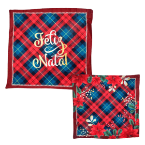 Capa 43x43cm de almofada decorativa de natal capx0034 Multiart