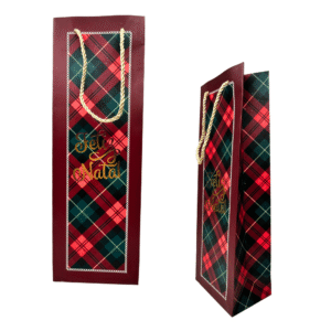 Sacola 12x36x8,5cm presente decorativa de natal scx0128 Multiart