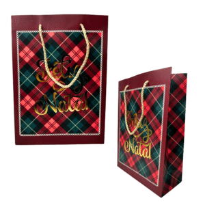 Sacola 19,4x27x8,6cm presente decorativa natal scx0129 Multiart