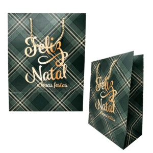 Sacola 24x31x12cm presente decorativa de natal scx0130 Multiart