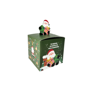 Caixa presente 07x07cm papel decorativa natal scx0143 Multiart