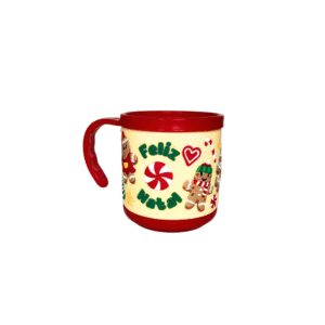 Caneca 200 ml plastico decorativa natal ref copx0006 Multiart