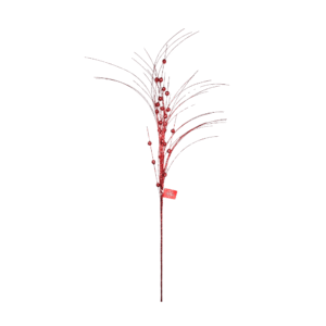 Enfeite decorativo de natal galho flor 80cm ref flb0126V Multiart