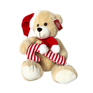 Urso de pelucia decorativo natal 25cm ref nat0325 Multiart