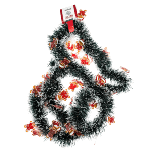 Festao natalino 02mtsx07cm verde mini boneco ref fes0066 Multiart