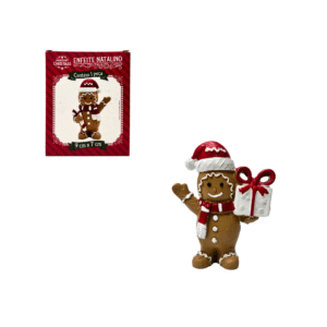 Enfeite decorativo natal biscoito 9x7cm resina nat0357 Multiart