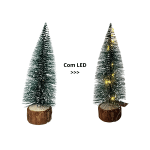 Arvore de natal mini 20cm verde nevado c/fio de fada 360 Multiart