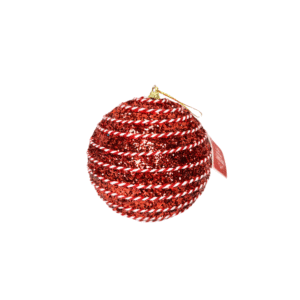 Bola de natal decorativa 12cm vermelha ref nbol12v42 Multiart