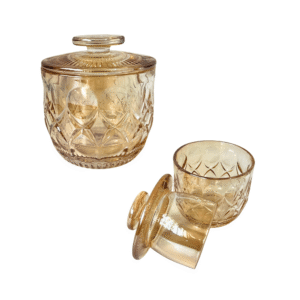 Mantegueira 9,3x10,2cm francesa vidro ambar madrid 9202 Jolitex