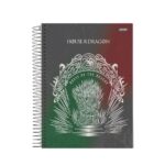 Caderno 10 mat 160 folhas espiral capa dura house dragon Jandaia