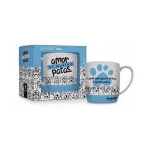 Caneca 300 ml porcelana amor quatro pata dog 14874 JTX Coemrcio