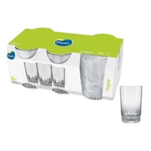 Jogo c/ 06 copos 240 ml vidro vegas ref 2052 Nadir Figueiredo