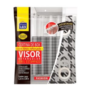 Cortina de box 1.35x200cm estampado ilhos reforcado 642 Plastleo