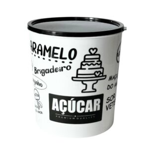 Produto Pote 4,0 lts redondo plastico acucar c/ tampa ref 475 Pedreira