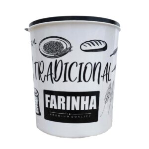 Produto Pote 4,0 lts redondo plastico farinha c/ tampa ref 476 Pedreira