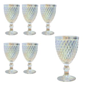 Jogo c/ 06 tacas 340ml vidro agata furtacor 16880 Inga Import