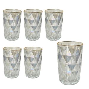 Jogo c/ 06 copos 400ml vidro diamond furtacor 16900 Inga Import
