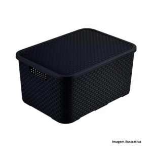 Produto Organizador rattan preto n3