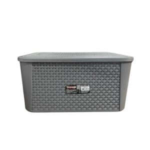 Produto Organizador rattan cinza n3