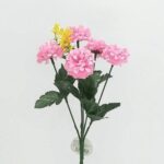 Produto Flor artificial buque mini cravo c/5 28cm 9166/17187  FERTIN