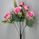 Produto Flor artificial buque rosa c/7 40cm 6155/20117  FERTIN