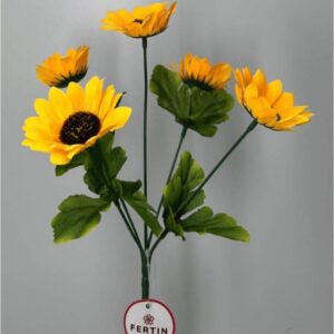Produto Flor artificial buque girassol c/5 28cm 6171 FERTIN