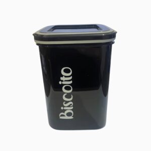 Produto Pote organizador quadr preto biscoito 2000lt ref 3166 Bandeirante