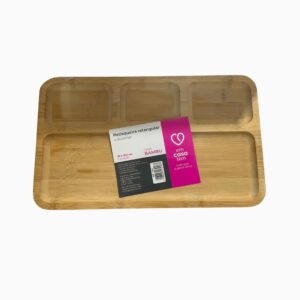 Produto Petisqueira retangular 04 divisorias ref 17841 Inga Imports