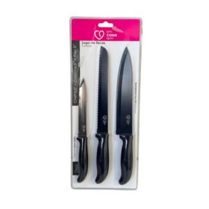 Produto Jogo c/ 3 facas ref 18366 Inga Import
